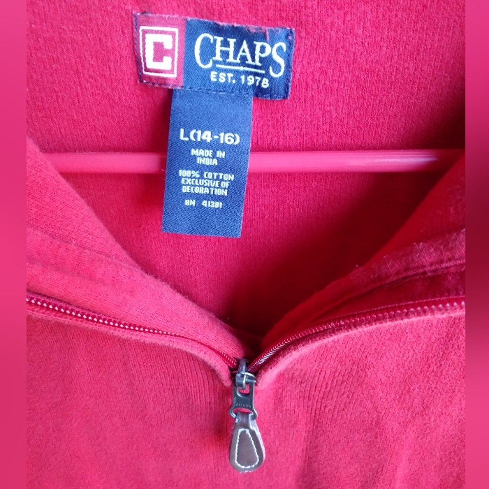 Chaps Red Pullover - Picture 2 of 3